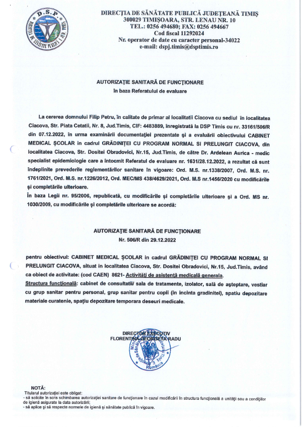 Autorizatie-sanitara-de-functionare-nr.-506-R-din-29.12.2022-Cabinet-medical-scolar-Gradinita-Ciacova.pdf